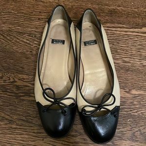 Stuart Weitzman Cap toe bow flats